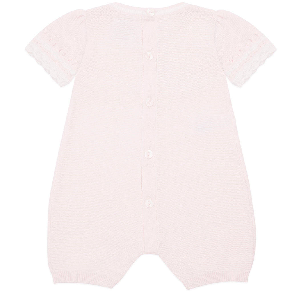 Josie Pink Girls Pretty Knit Romper