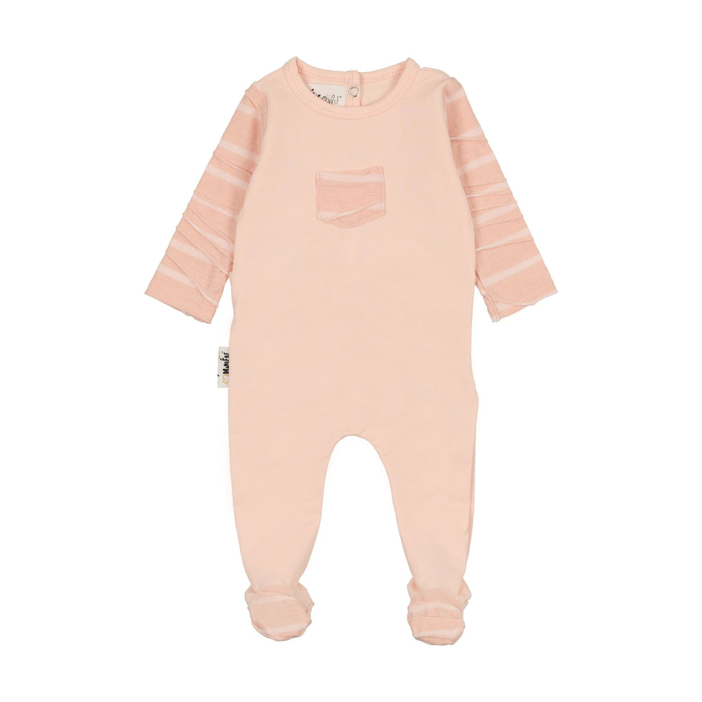 Textured Stripe Footie