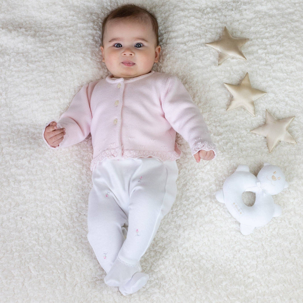 Annabel Baby Girls Babygrow & Cardigan Set