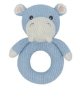 Whimsical Cotton Knit Baby Rattle | Henry Hippo
