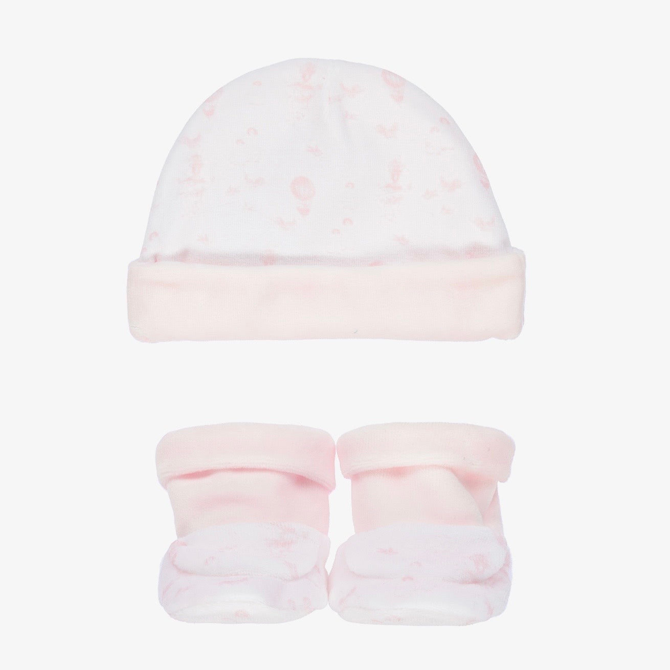 Baby Girls Hat & Booties Set