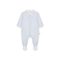 Blue Cotton Babygrow W/ Pique Collar